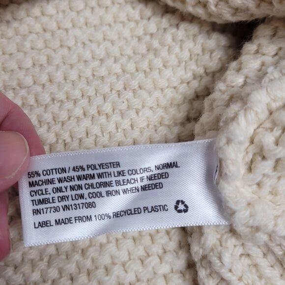 UNIVERSAL THREAD‎ sweater cream mock neck crochet sleeve boxy M - Picture 9 of 10